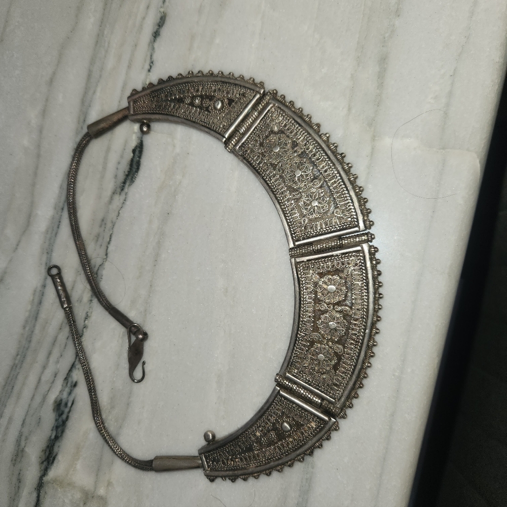 Antique silver plate necklaces
